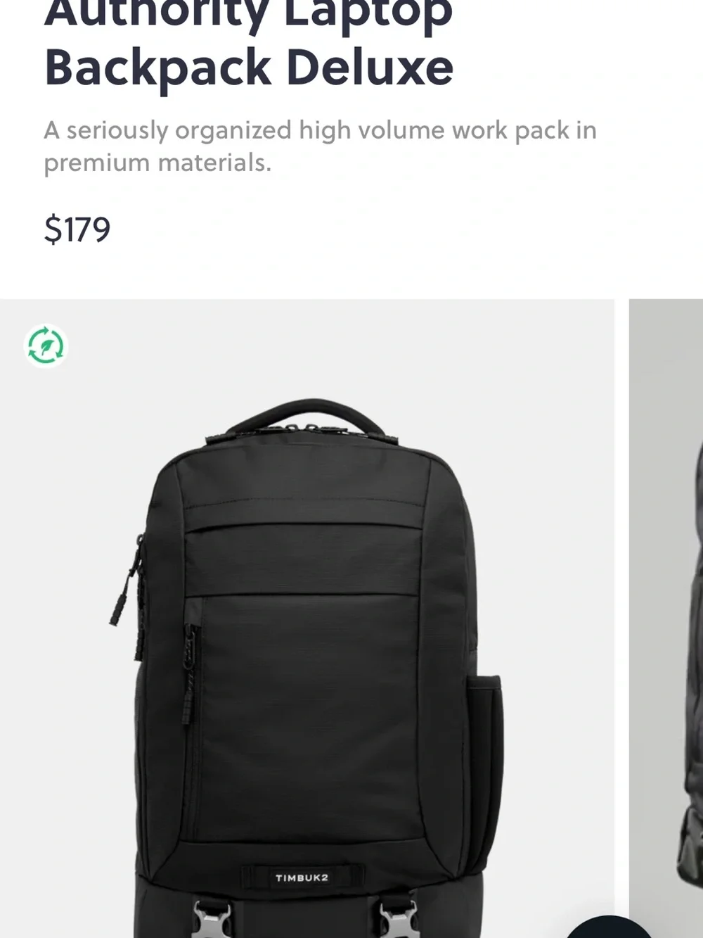 Timbuk2 Authority Laptop Backpack Deluxe - new in packaging